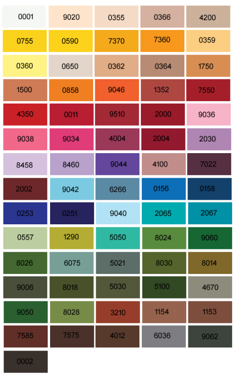 Prémium akrilfesték színskála